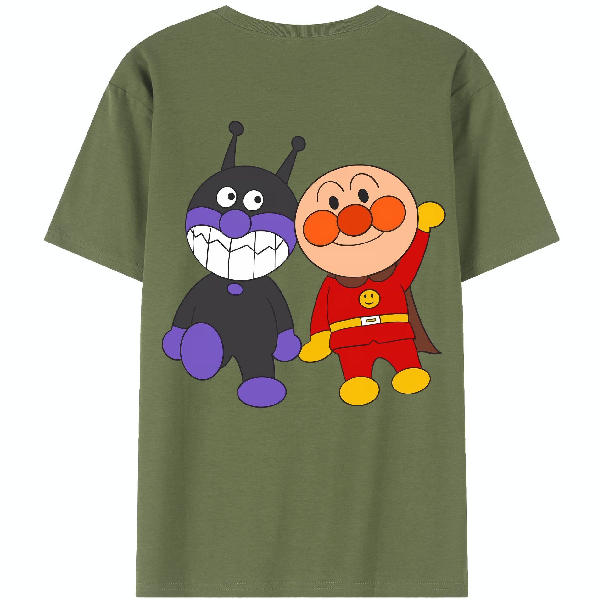 （画像用） アンパンマン Anpanman 綿100％半袖Tシャツ（背面プリント）